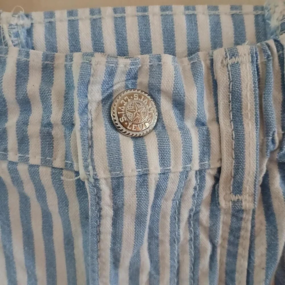Vintage 80s Little Levi's Hickory Stripe Railroad Striped Pants 3T Retro Stripes